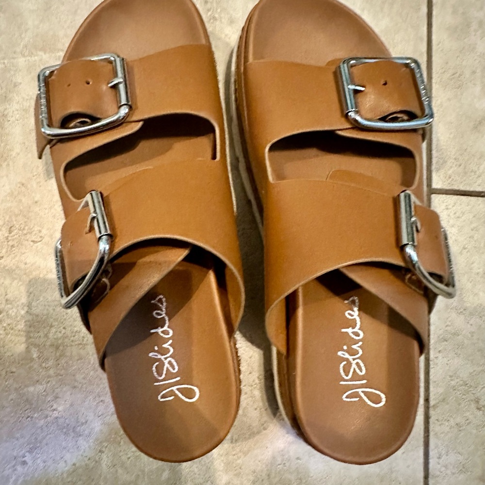 J Slide Buckle slippers